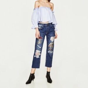 Zara Distressed Sequin Denim (6)